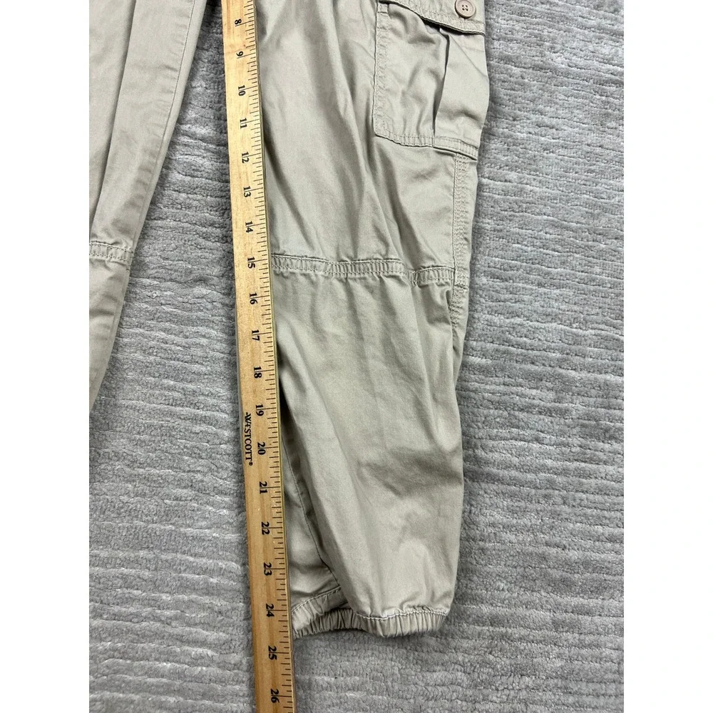 Abercrombie Kids Cargo Joggers Unisex 11/12 Tan Khaki Cotton Blend Utility Pants